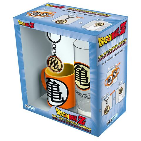 Coffret - Dragon Ball Z - Pack Verre 29cl + Porte-clés + Mini Mug Kame Symbol